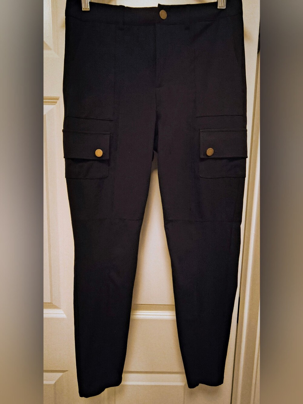 NWOT Halara DayStretch High Waisted Zipper Pockets Solid Skinny Cargo Pants -Med - Picture 2 of 8